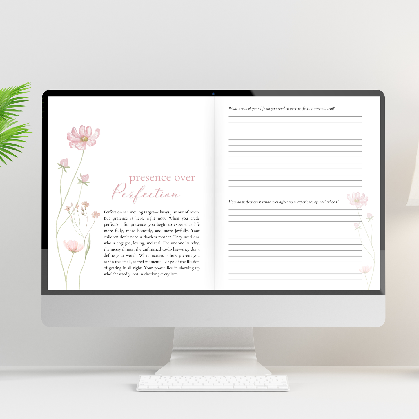 "More Than Mama" Guided Journal – Printable 7x9 Self-Reflection Journal for Moms (Digital Download)