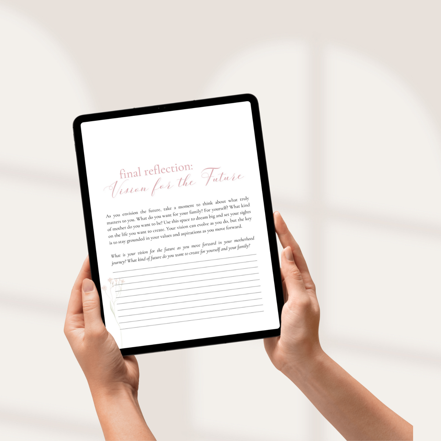 "More Than Mama" Guided Journal – Printable 7x9 Self-Reflection Journal for Moms (Digital Download)