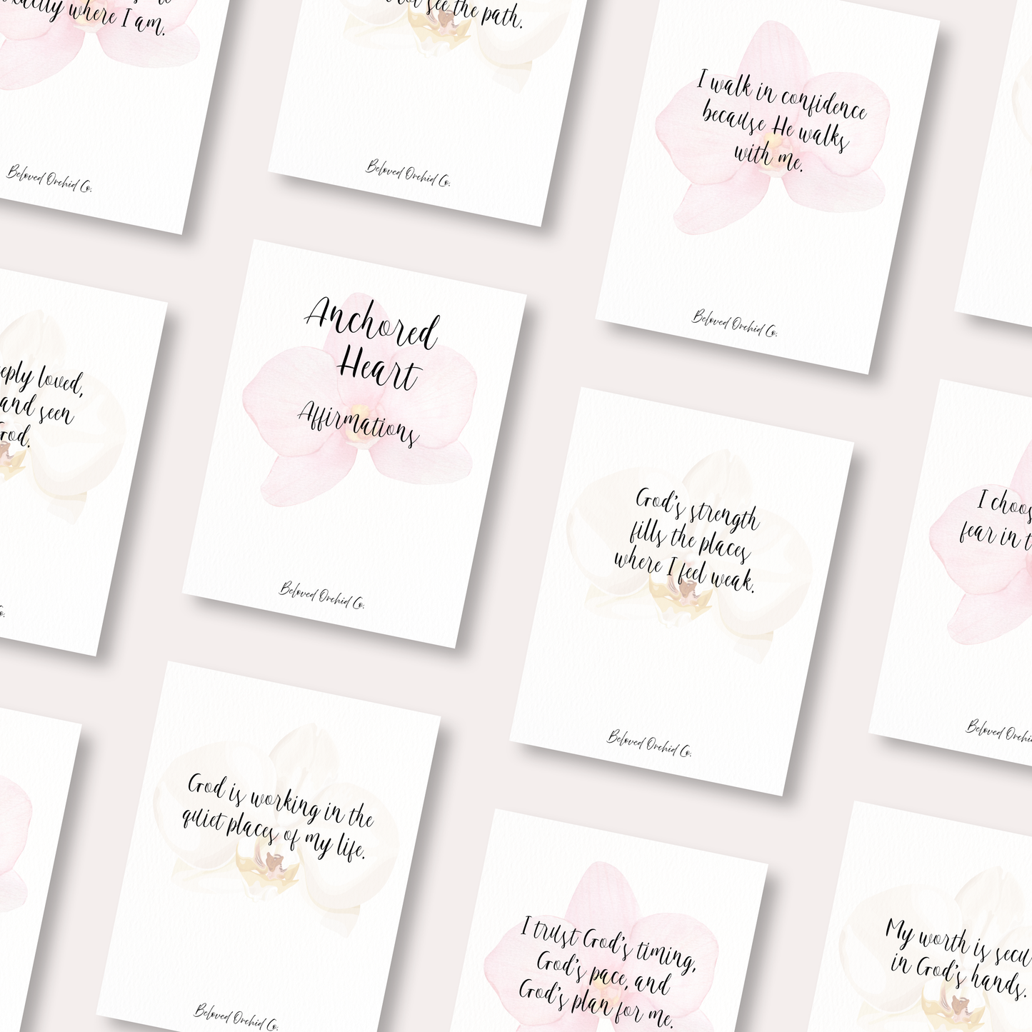 Digital Anchored Heart Affirmation Cards (Free Printable Download)