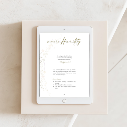 "Christian Marriage Prayer Journal" - A Printable Faith-Centered Prayer Guide for Wives (Digital Download)
