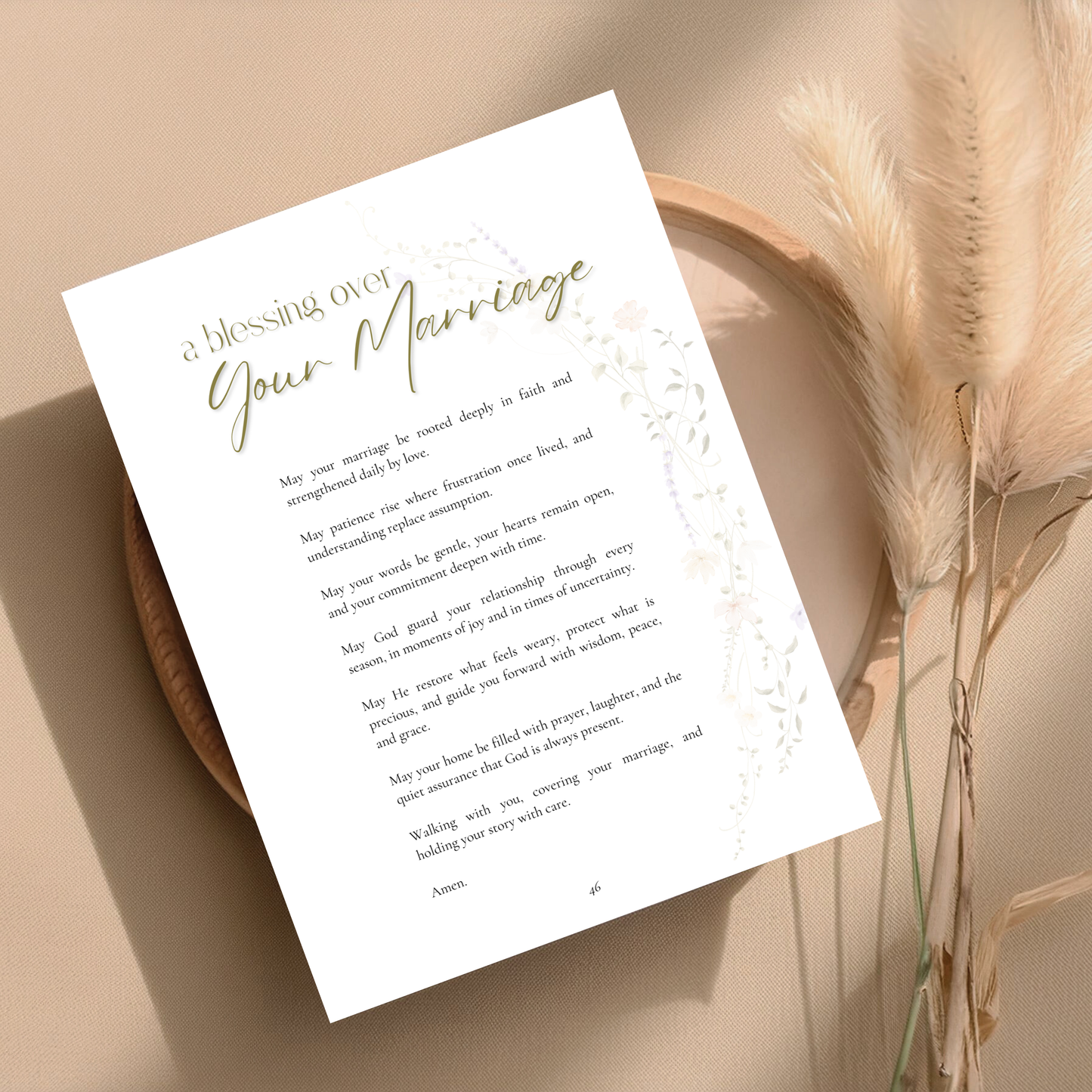 "Christian Marriage Prayer Journal" - A Printable Faith-Centered Prayer Guide for Wives (Digital Download)