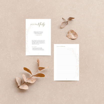 "Christian Marriage Prayer Journal" - A Printable Faith-Centered Prayer Guide for Wives (Digital Download)