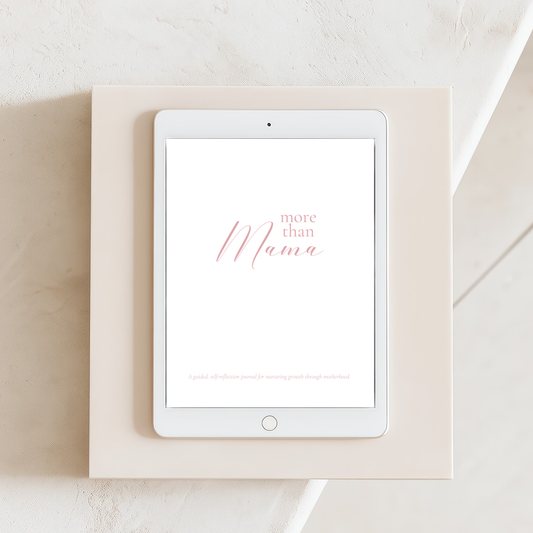 "More Than Mama" Guided Journal – Printable 7x9 Self-Reflection Journal for Moms (Digital Download)