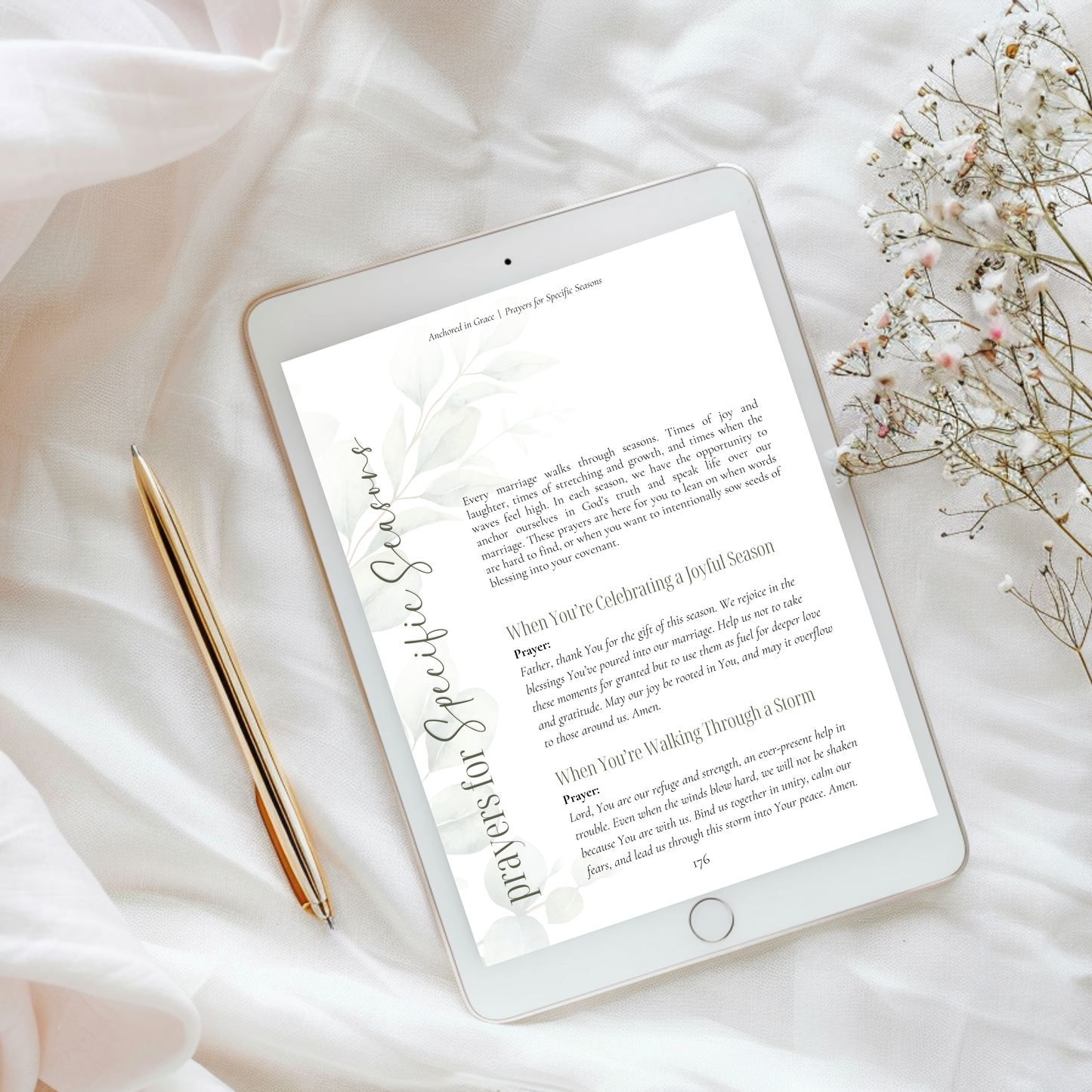 "Anchored in Grace" Guided Journal – Printable Faith-Based Reflection Journal for Wives (Digital Download)