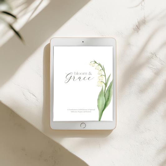 "Bloom & Grace" Guided Journal – Printable Faith-Based Reflection Journal for Women (Digital Download)
