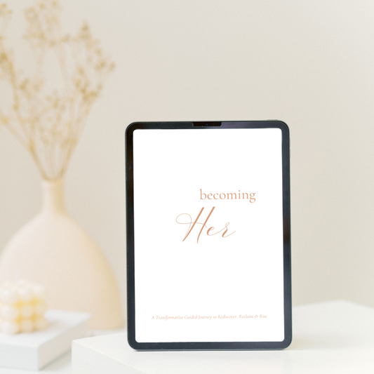 "Becoming Her" Guided Journal – Printable 7x9 Self-Reflection Journal for Women (Digital Download)