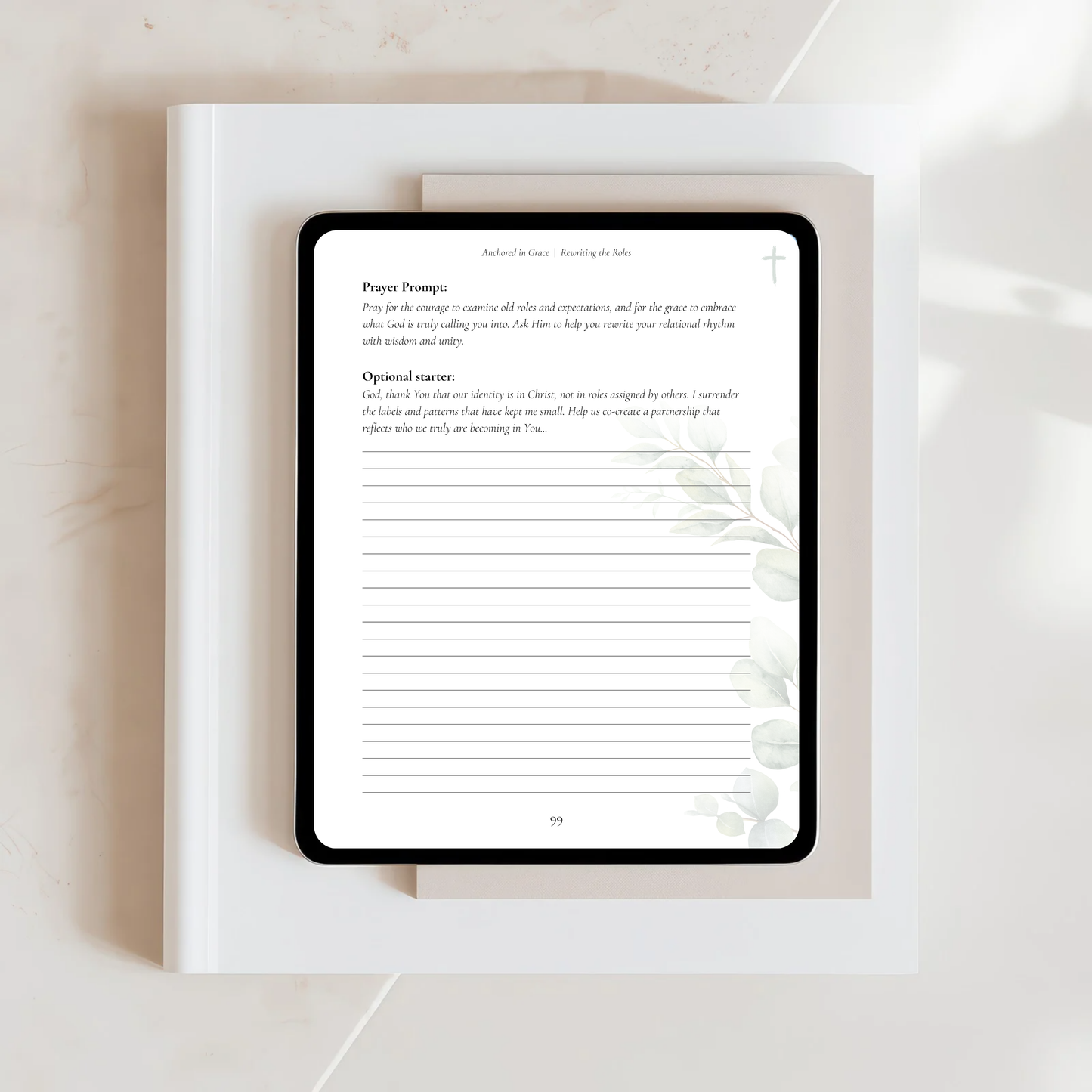 "Anchored in Grace" Guided Journal – Printable Faith-Based Reflection Journal for Wives (Digital Download)