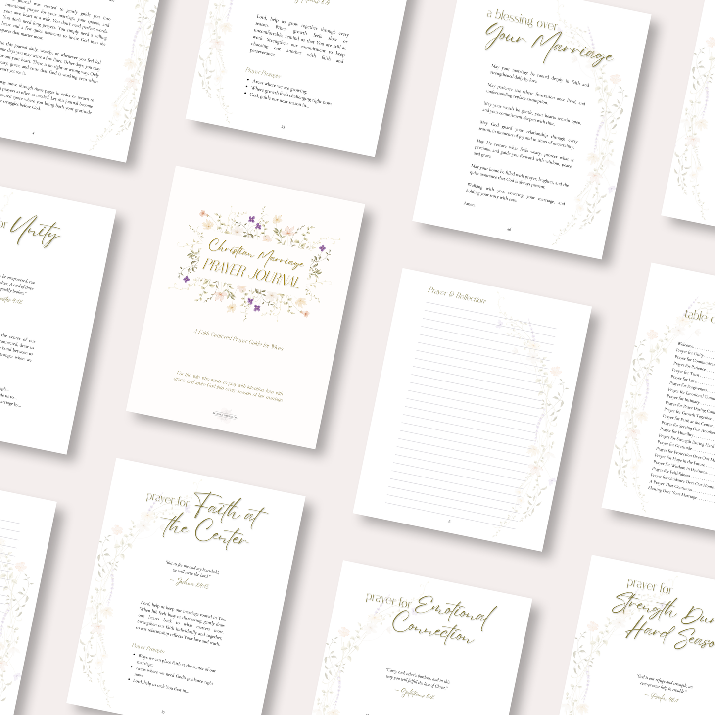 "Christian Marriage Prayer Journal" - A Printable Faith-Centered Prayer Guide for Wives (Digital Download)