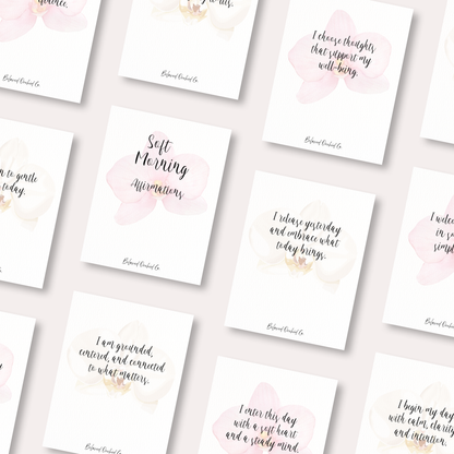 Digital Soft Morning Affirmation Cards (Free Printable Download)
