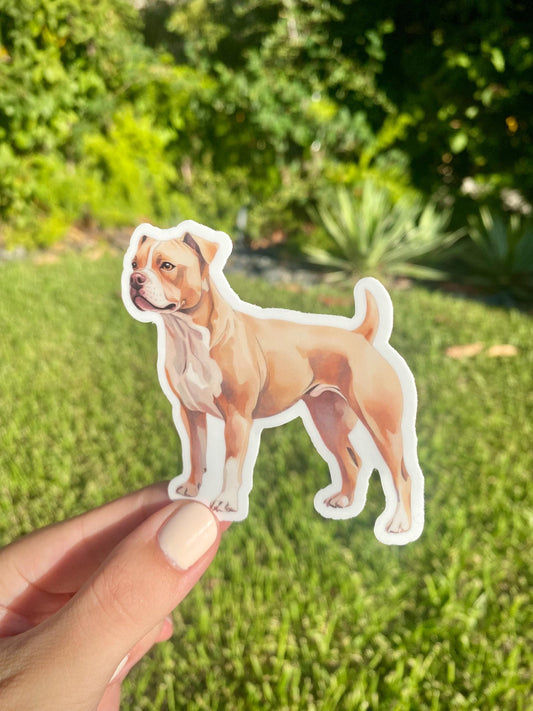 Classic Pit Bull Sticker, 2.8x3in